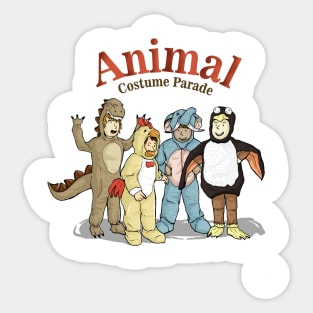 Animal costume parade Sticker